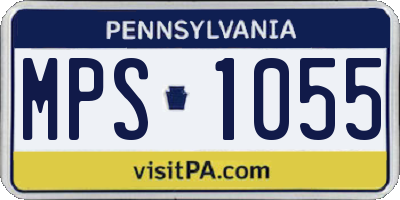 PA license plate MPS1055
