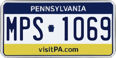 PA license plate MPS1069