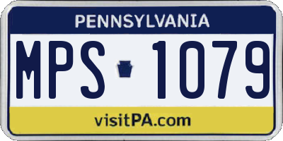 PA license plate MPS1079