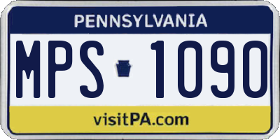 PA license plate MPS1090