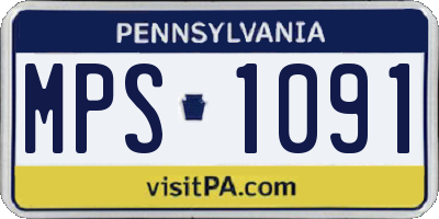 PA license plate MPS1091
