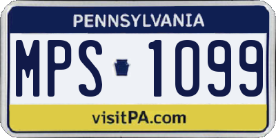PA license plate MPS1099