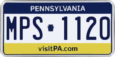 PA license plate MPS1120