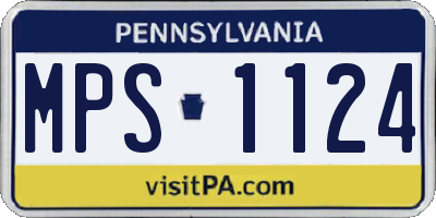 PA license plate MPS1124