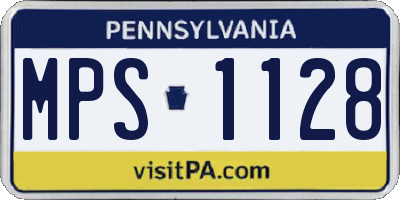 PA license plate MPS1128