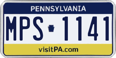 PA license plate MPS1141