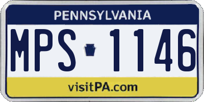 PA license plate MPS1146