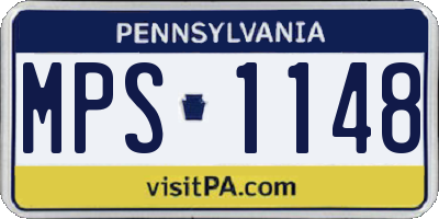 PA license plate MPS1148