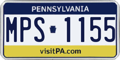 PA license plate MPS1155