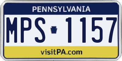PA license plate MPS1157
