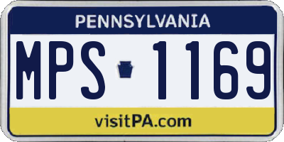 PA license plate MPS1169