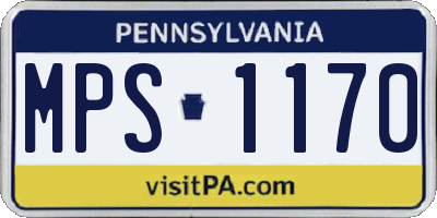 PA license plate MPS1170