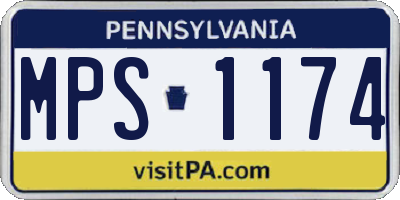 PA license plate MPS1174
