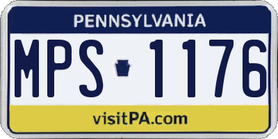 PA license plate MPS1176