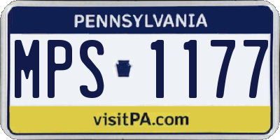 PA license plate MPS1177