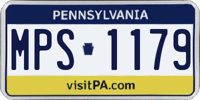 PA license plate MPS1179