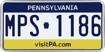 PA license plate MPS1186