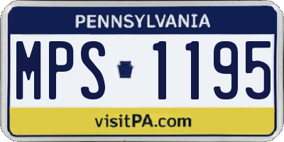 PA license plate MPS1195
