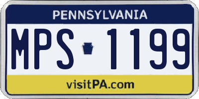 PA license plate MPS1199