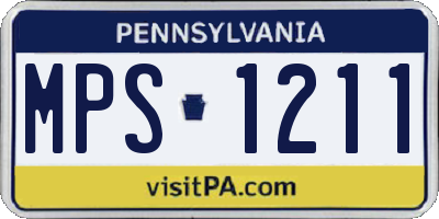 PA license plate MPS1211