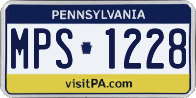 PA license plate MPS1228