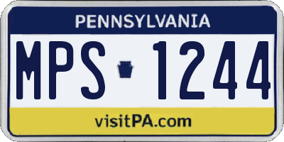 PA license plate MPS1244
