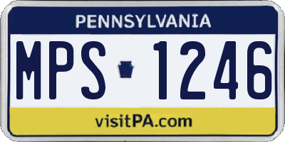 PA license plate MPS1246
