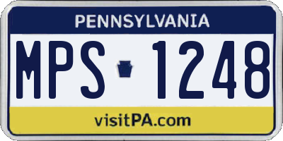 PA license plate MPS1248