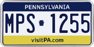 PA license plate MPS1255