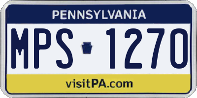 PA license plate MPS1270