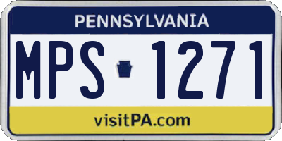 PA license plate MPS1271