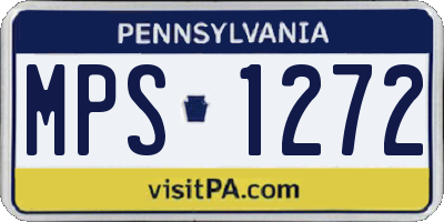 PA license plate MPS1272