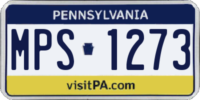 PA license plate MPS1273