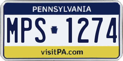 PA license plate MPS1274