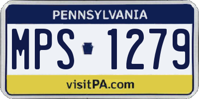 PA license plate MPS1279