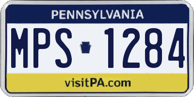 PA license plate MPS1284