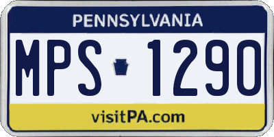 PA license plate MPS1290