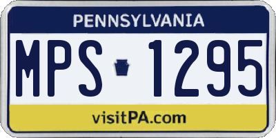PA license plate MPS1295