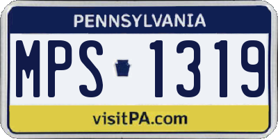 PA license plate MPS1319