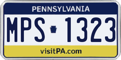 PA license plate MPS1323