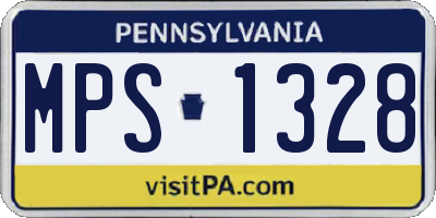 PA license plate MPS1328