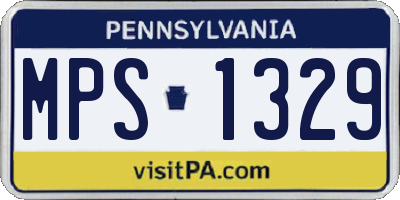 PA license plate MPS1329