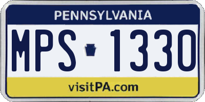 PA license plate MPS1330
