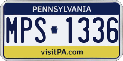 PA license plate MPS1336