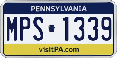 PA license plate MPS1339