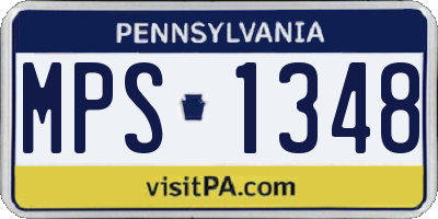 PA license plate MPS1348