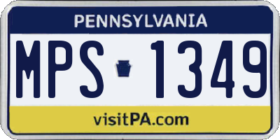 PA license plate MPS1349