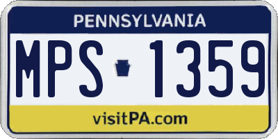 PA license plate MPS1359