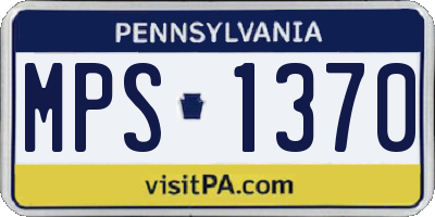 PA license plate MPS1370