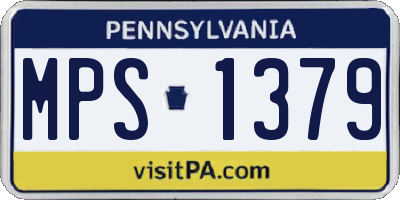 PA license plate MPS1379